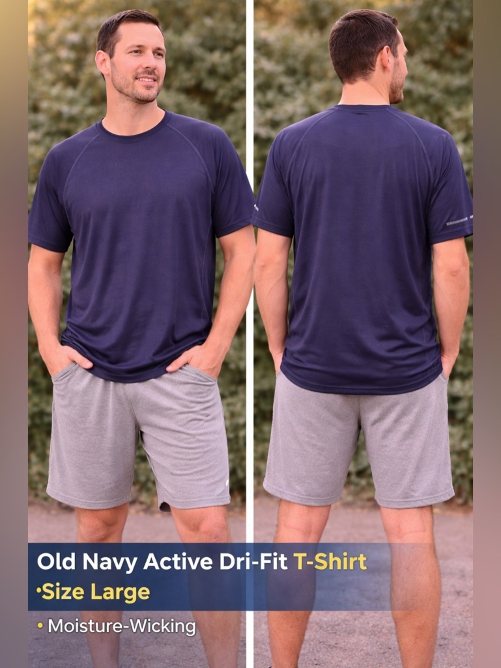 Old navy active dri fit Men's navy blue T-Shirt LARGE